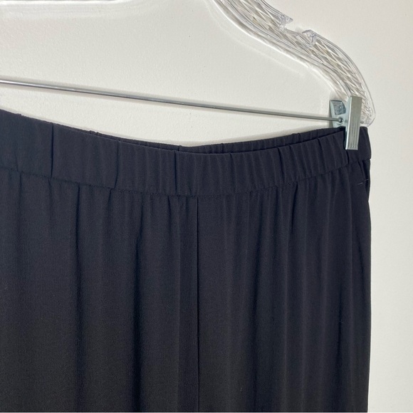 Eileen Fisher Black Silk Pull On Ankle Pants - Picture 4 of 14